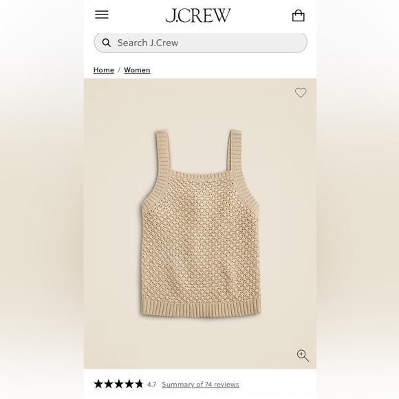 J Crew basket-stitch sweater-tank S - Picture 5 of 6